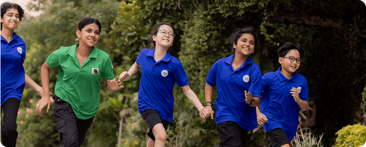 Students engaged in outdoor activity